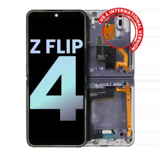 Inner OLED Display mit Rahmen für Samsung Galaxy Z Flip 4 5G (US & International) (Service Pack) (Bora Purple)