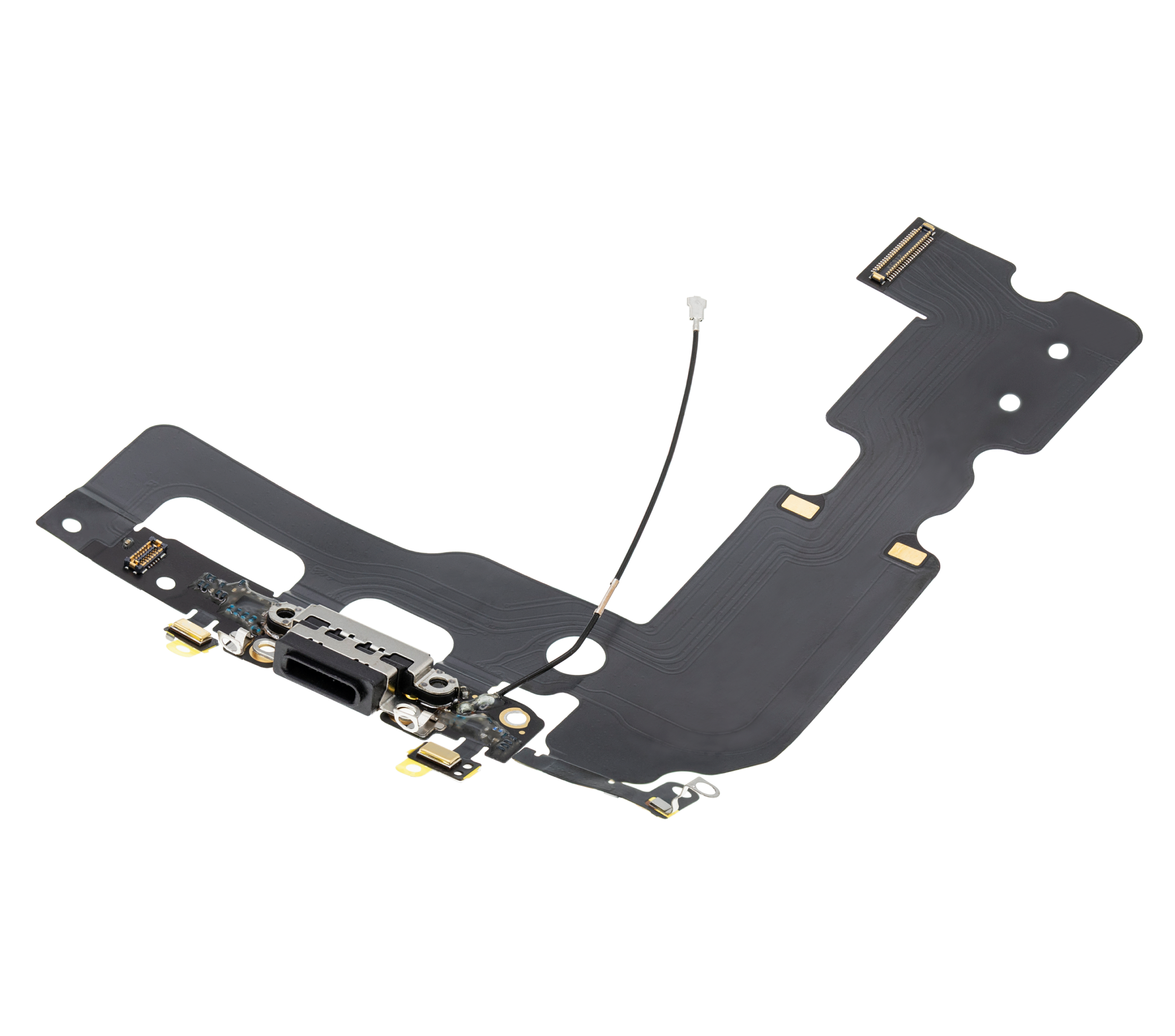 Ladebuchse Flexkabel für iPhone 7 Plus (Premium) (Jet / Matte Black) – Bild 4