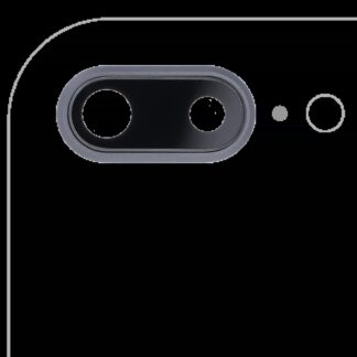 Rückkamera-Glas mit Halterung und Blende für iPhone 8 Plus (Real Sapphire) (Premium) (Space Gray) (10er-Pack)