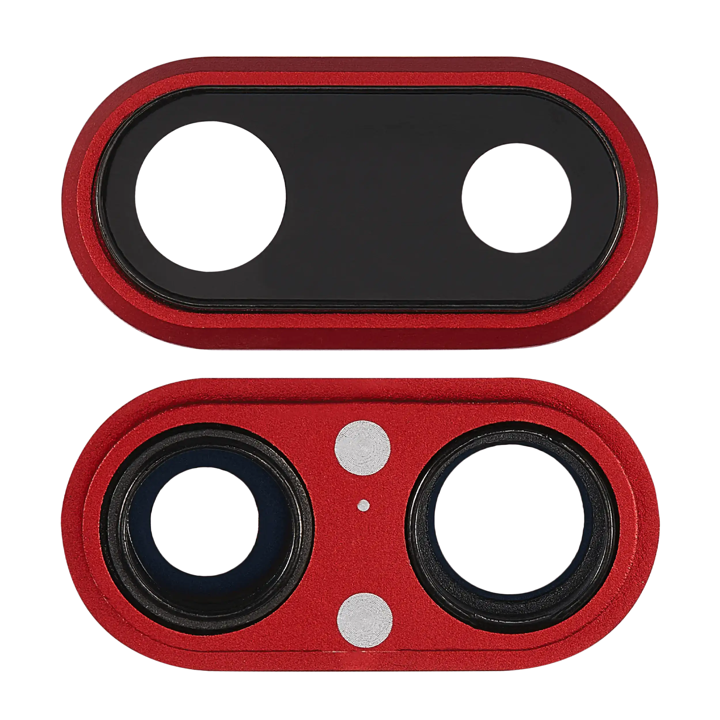Rückkamera-Glas mit Halterung und Blende für iPhone 8 Plus (Real Sapphire) (Premium) (Red (Rot)) (10er-Pack) – Bild 2
