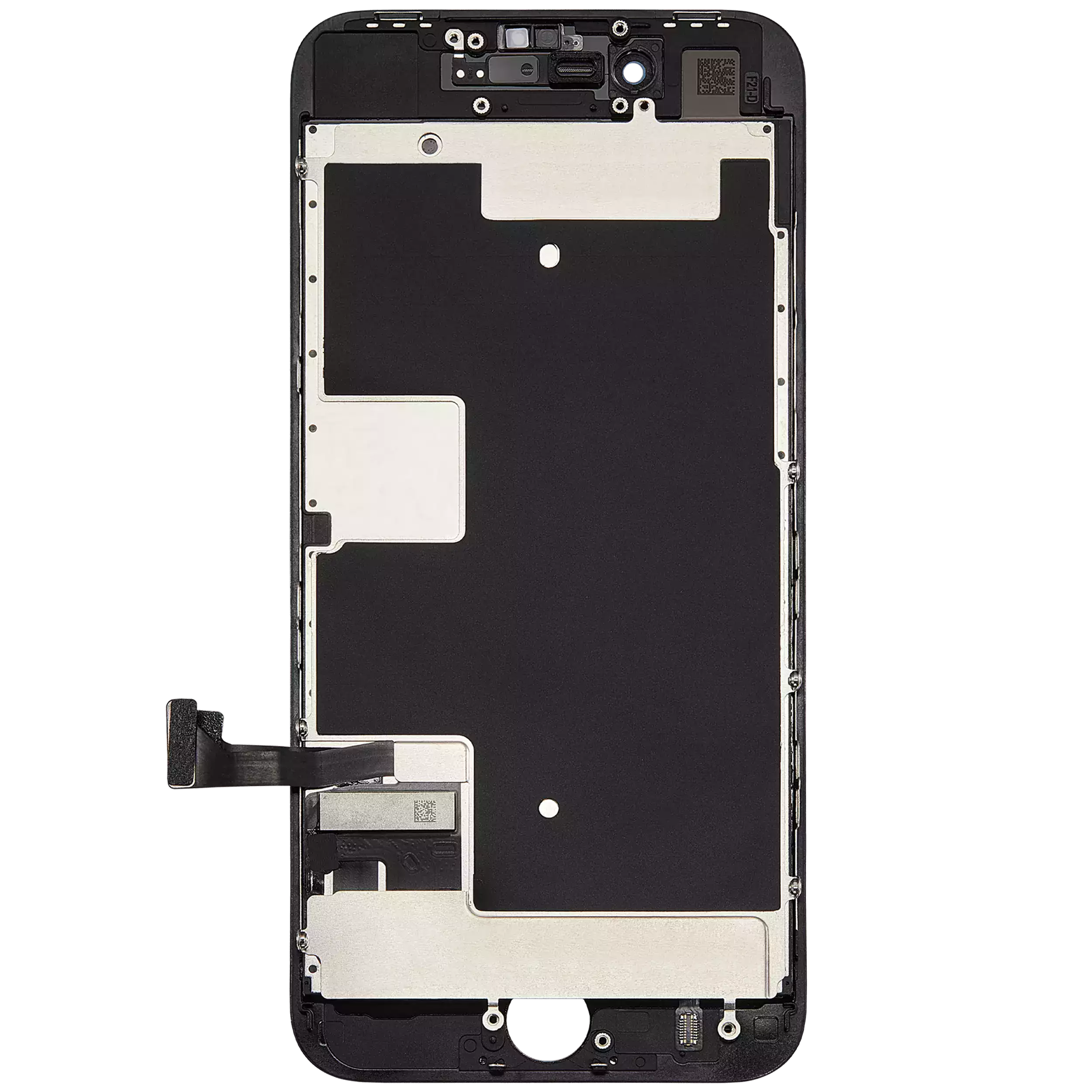 LCD Display mit Stahlplatte für iPhone 8 / SE (2020 / 2022) (professionell aufgearbeitet) (Black (Schwarz)) – Bild 3