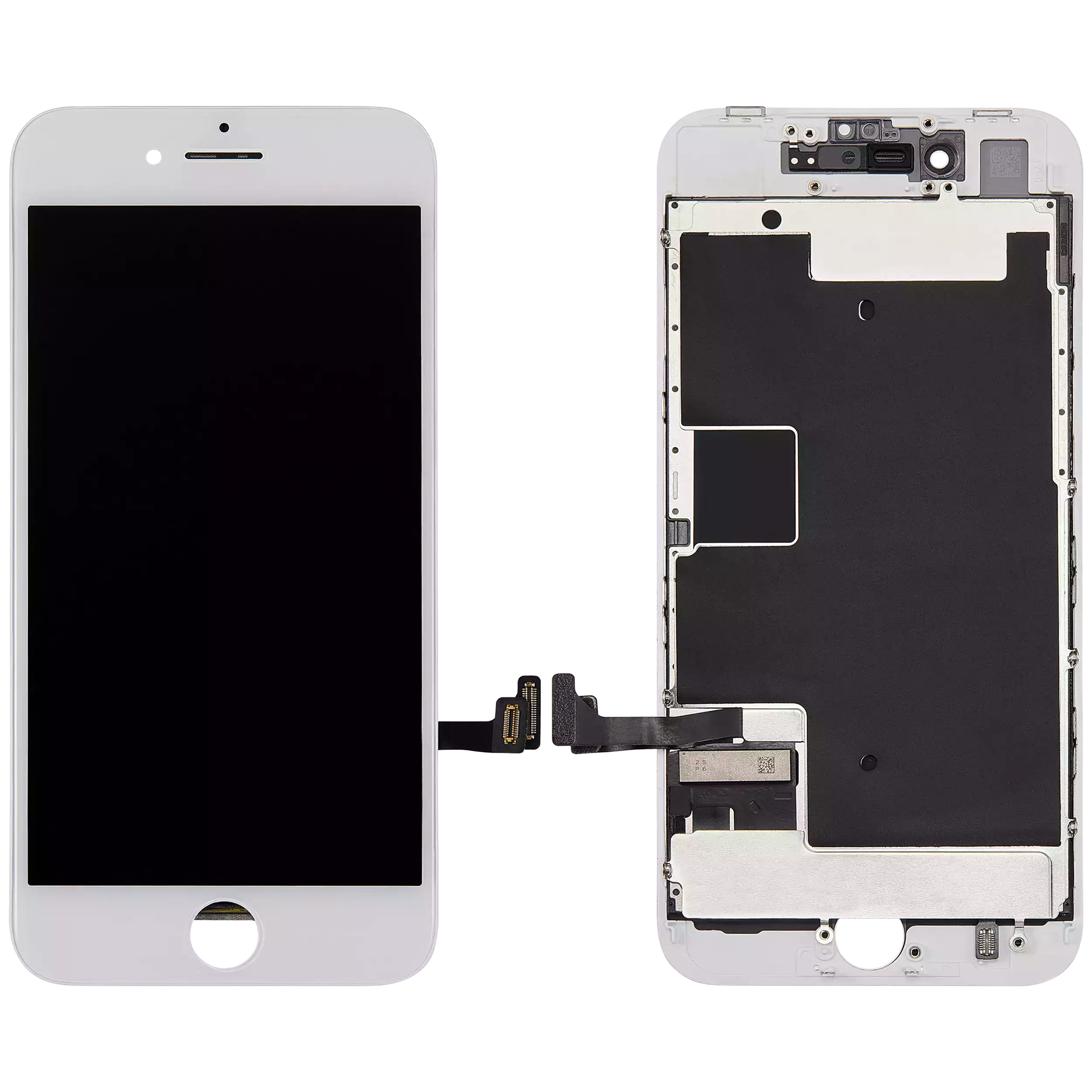 LCD Display mit Stahlplatte für iPhone 8 / SE (2020 / 2022) (professionell aufgearbeitet) (White (Weiß)) – Bild 2