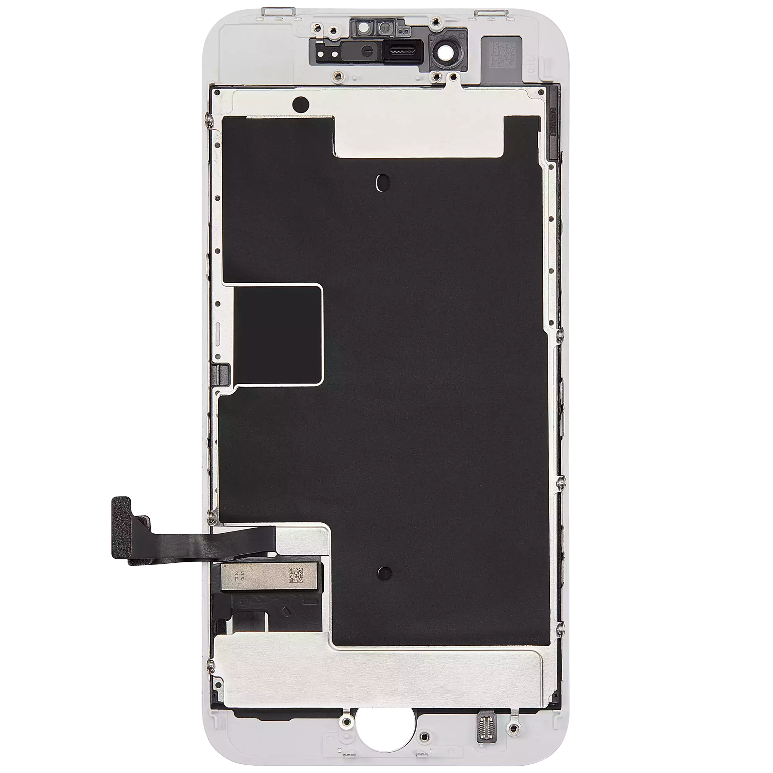 LCD Display mit Stahlplatte für iPhone 8 / SE (2020 / 2022) (professionell aufgearbeitet) (White (Weiß)) – Bild 3