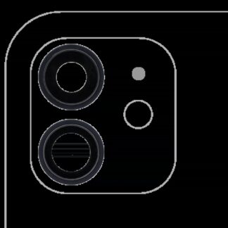 Rückkamera-Glas mit Halterung und Blende für iPhone 12 / 12 Mini (Real Sapphire) (Premium) (Black (Schwarz))