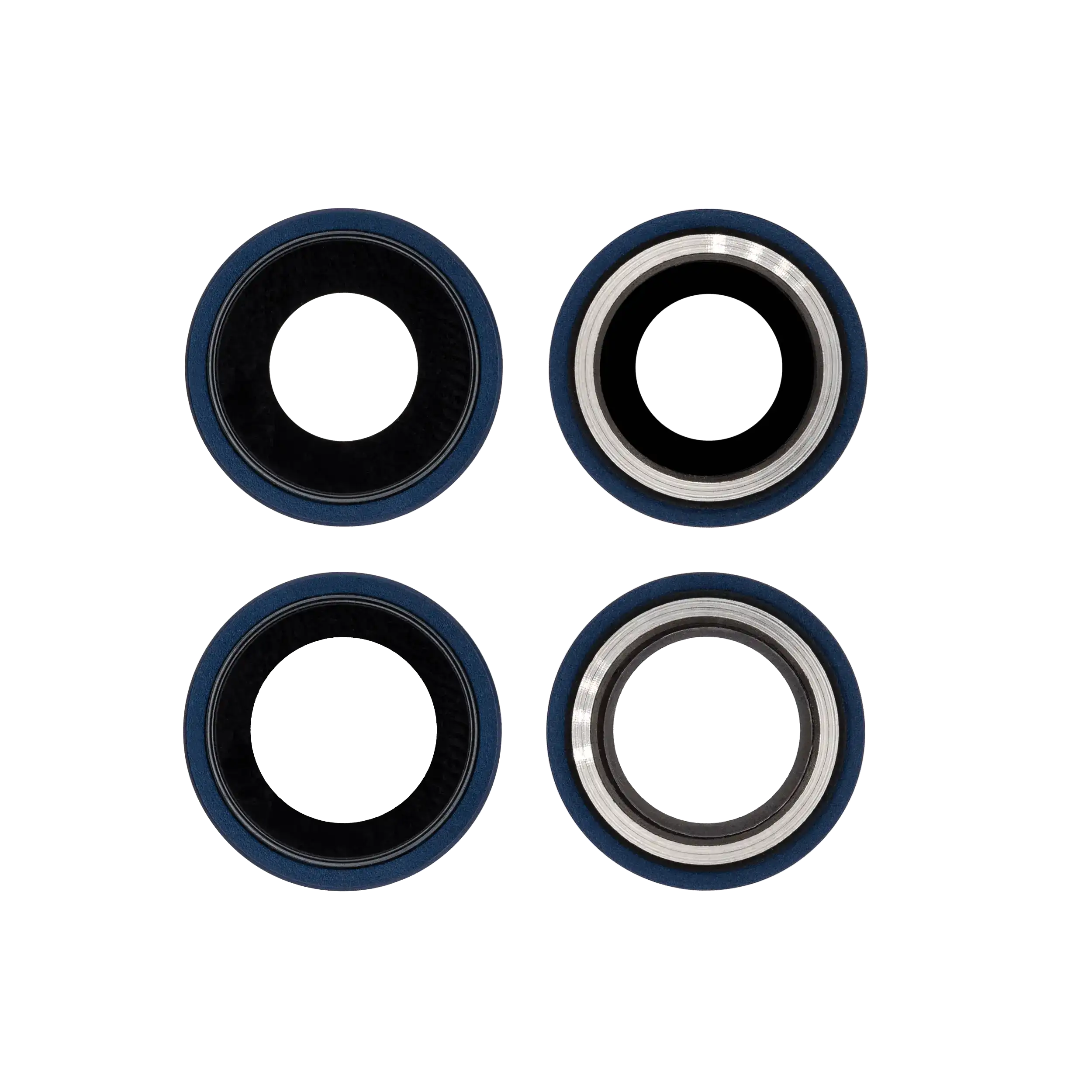 Rückkamera-Glas mit Halterung und Blende für iPhone 12 / 12 Mini (Real Sapphire) (Premium) (Blue (Blau)) – Bild 2