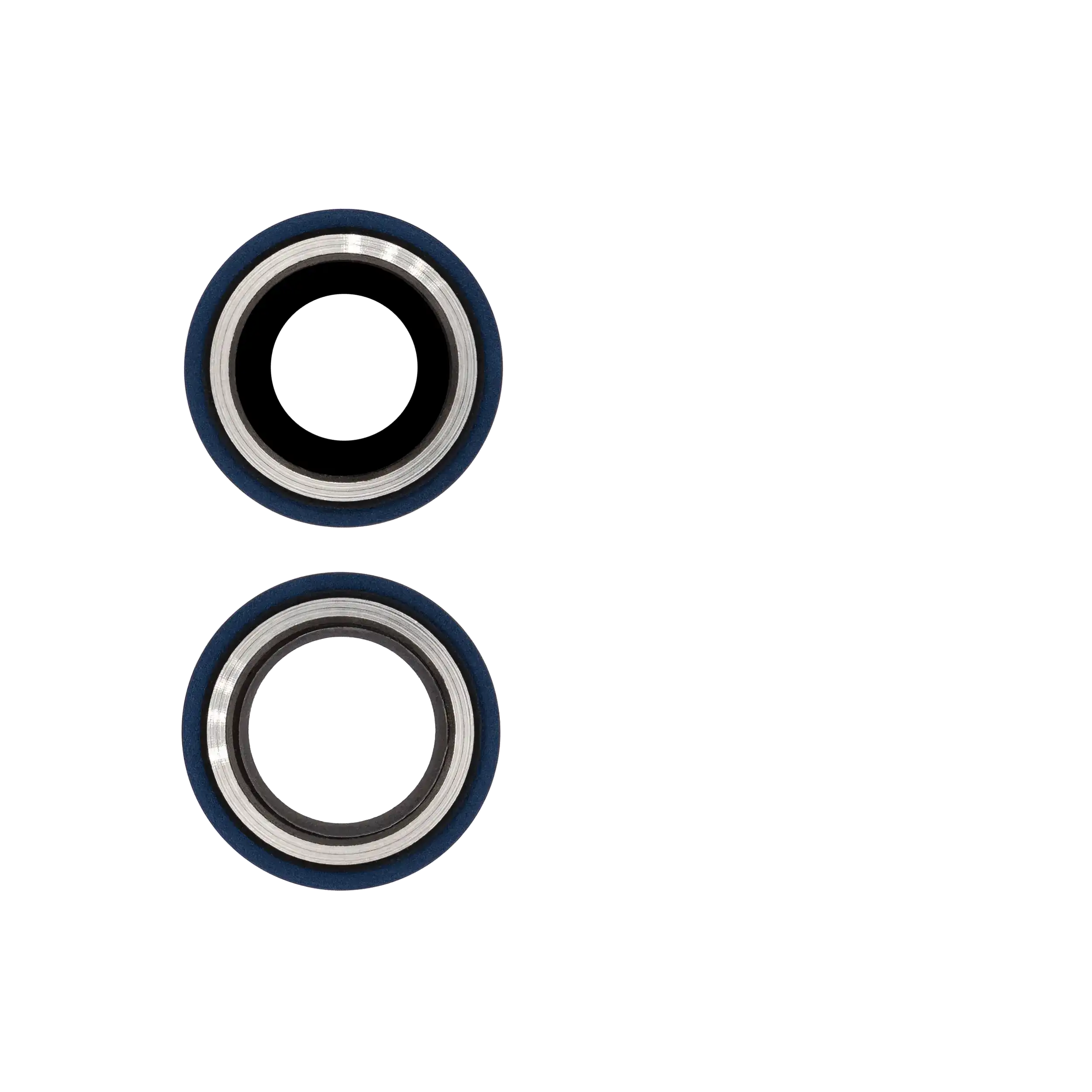 Rückkamera-Glas mit Halterung und Blende für iPhone 12 / 12 Mini (Real Sapphire) (Premium) (Blue (Blau)) – Bild 3