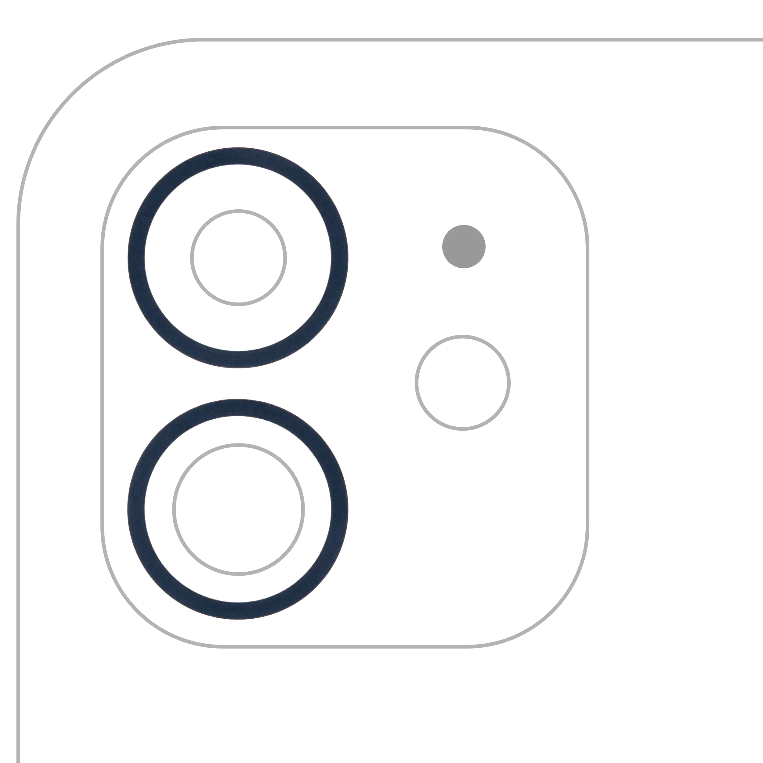 Rückkamera-Glas mit Halterung und Blende für iPhone 12 / 12 Mini (Real Sapphire) (Premium) (Blue (Blau)) – Bild 5