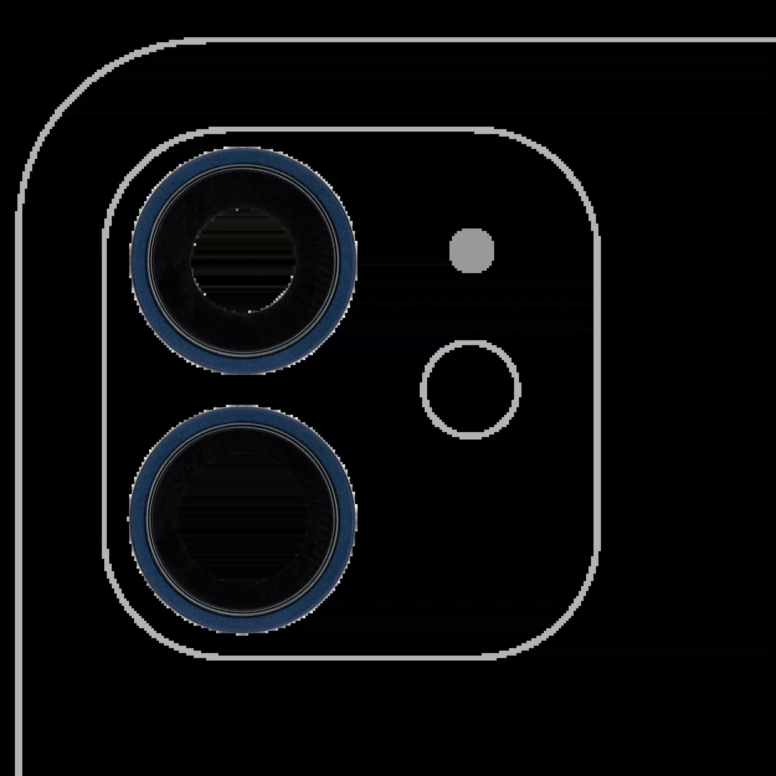 Rückkamera-Glas mit Halterung und Blende für iPhone 12 / 12 Mini (Real Sapphire) (Premium) (Blue (Blau))