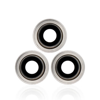 Rückkamera-Glas mit Halterung und Blende für iPhone 12 Pro Max (3-teiliges Set) (Real Sapphire) (Premium) (Silver (Silber))