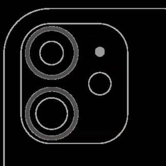 Rückkamera-Blendenring einzeln für iPhone 11 / 12 / 12 Mini (Black (Schwarz)) (2-teiliges Set) (10er-Pack)