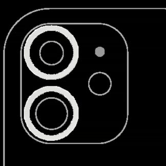 Rückkamera-Blendenring einzeln für iPhone 11 / 12 / 12 Mini (White (Weiß)) (2-teiliges Set) (10er-Pack)