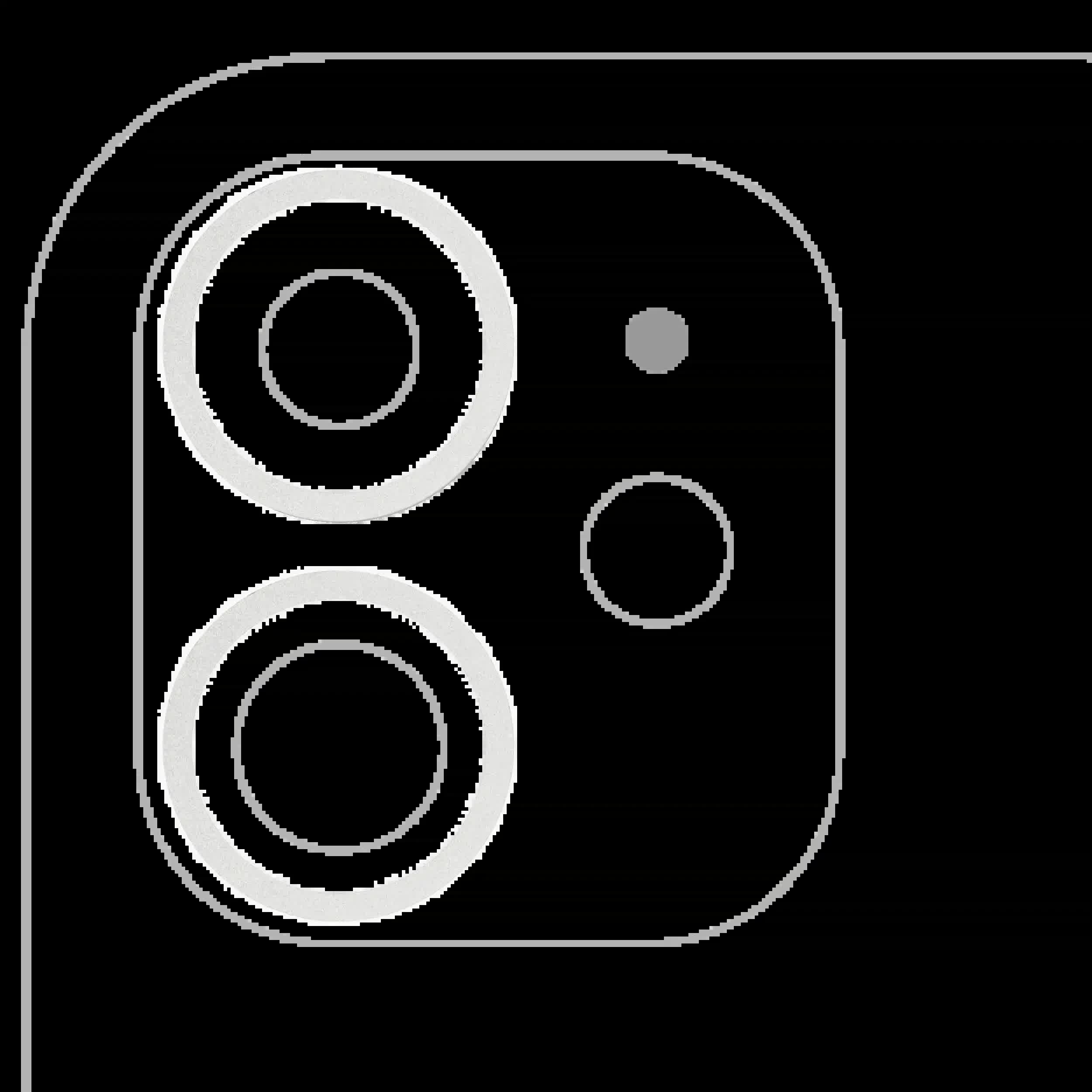 Rückkamera-Blendenring einzeln für iPhone 11 / 12 / 12 Mini (White (Weiß)) (2-teiliges Set) (10er-Pack)