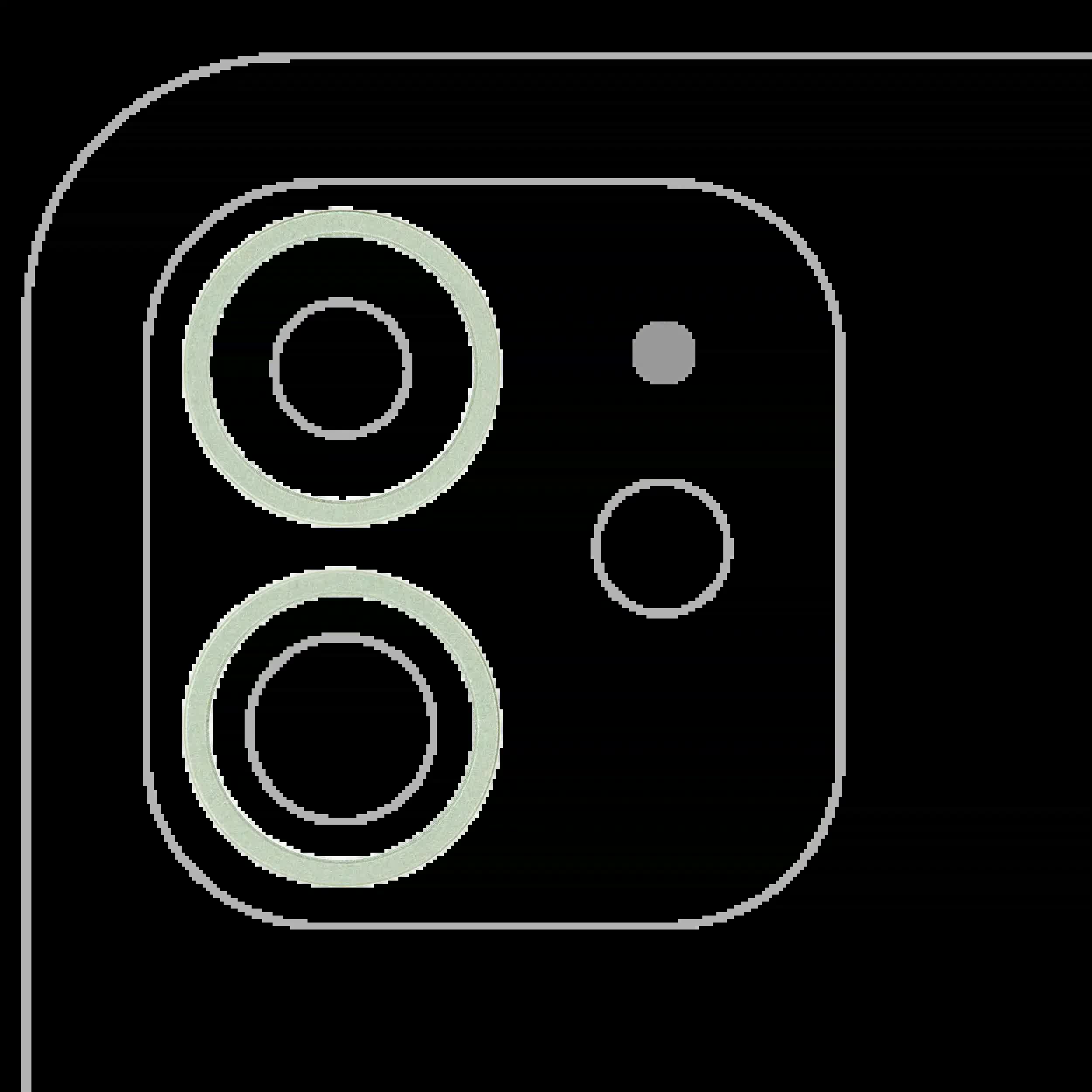 Rückkamera-Blendenring einzeln für iPhone 12 / 12 Mini (Green (Grün)) (2-teiliges Set) (10er-Pack)