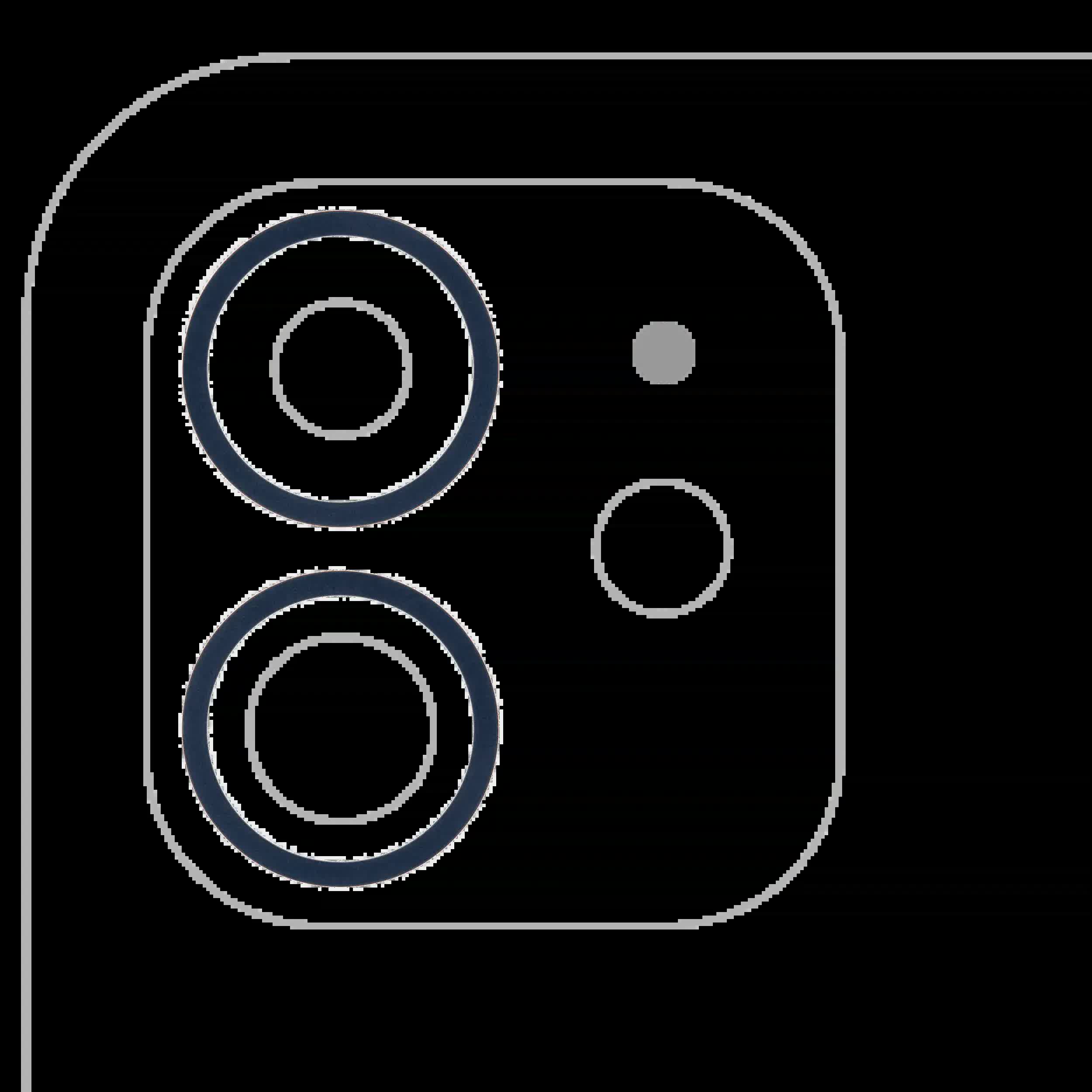 Rückkamera-Blendenring einzeln für iPhone 12 / 12 Mini (Blue (Blau)) (2-teiliges Set) (10er-Pack)
