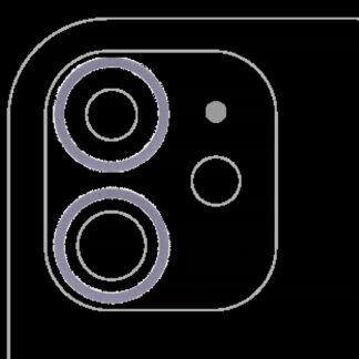Rückkamera-Blendenring einzeln für iPhone 11 / 12 / 12 Mini (Purple (Violett)) (2-teiliges Set) (10er-Pack)