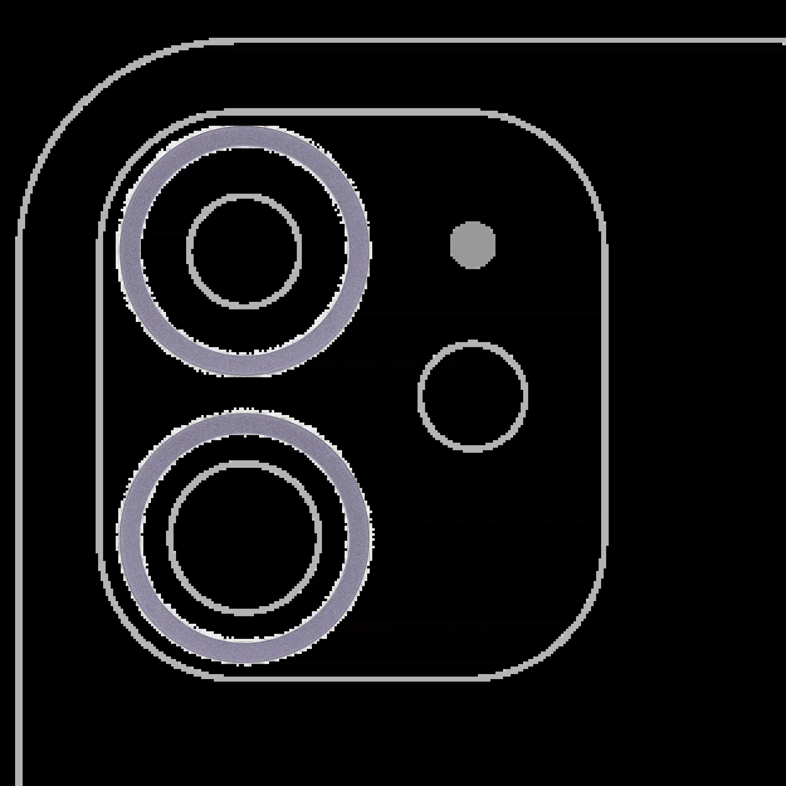 Rückkamera-Blendenring einzeln für iPhone 11 / 12 / 12 Mini (Purple (Violett)) (2-teiliges Set) (10er-Pack)