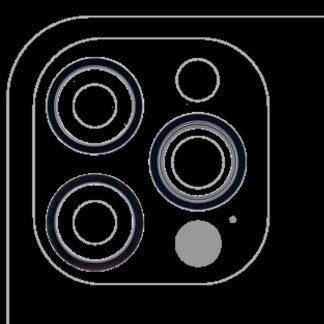 Rückkamera-Blendenring einzeln für iPhone 12 Pro (Graphite) (3-teiliges Set) (10er-Pack)