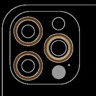 Rückkamera-Blendenring einzeln für iPhone 12 Pro (Gold) (3-teiliges Set) (10er-Pack)