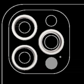 Rückkamera-Blendenring einzeln für iPhone 12 Pro (Silver (Silber)) (3-teiliges Set) (10er-Pack)