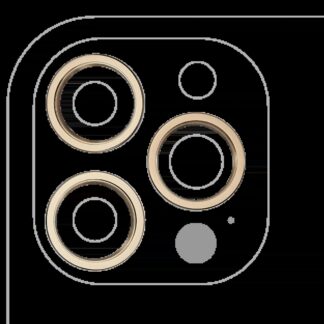 Rückkamera-Blendenring einzeln für iPhone 12 Pro Max (Gold) (3-teiliges Set) (10er-Pack)