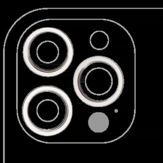 Rückkamera-Blendenring einzeln für iPhone 12 Pro Max (Silver (Silber)) (3-teiliges Set) (10er-Pack)
