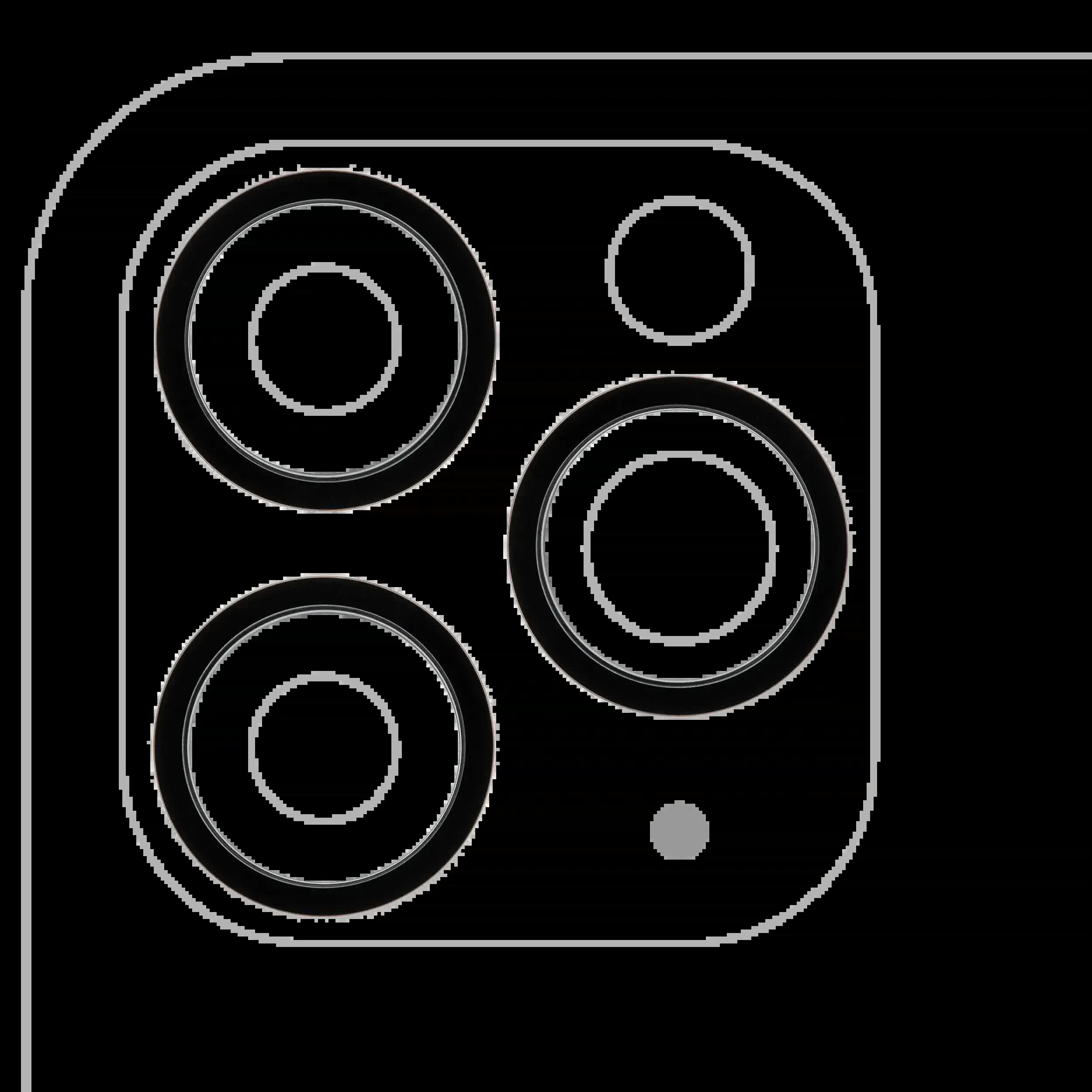 Rückkamera-Blendenring einzeln für iPhone 11 Pro / 11 Pro Max (Space Gray) (3-teiliges Set) (10er-Pack)