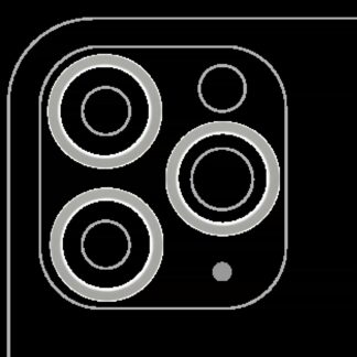 Rückkamera-Blendenring einzeln für iPhone 11 Pro / 11 Pro Max (Silver (Silber)) (3-teiliges Set) (10er-Pack)