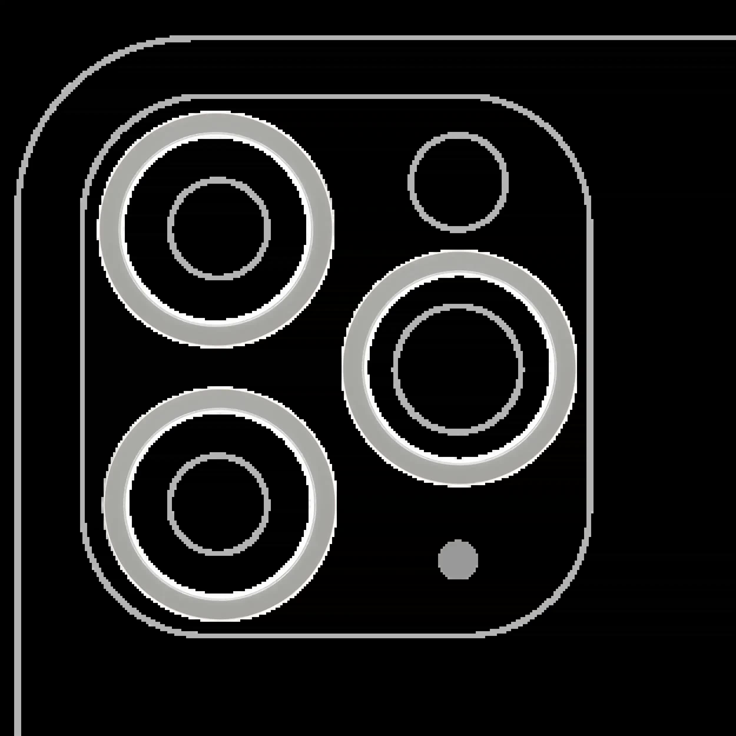 Rückkamera-Blendenring einzeln für iPhone 11 Pro / 11 Pro Max (Silver (Silber)) (3-teiliges Set) (10er-Pack)
