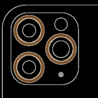 Rückkamera-Blendenring einzeln für iPhone 11 Pro / 11 Pro Max (Gold) (3-teiliges Set) (10er-Pack)