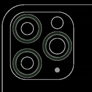 Rückkamera-Blendenring einzeln für iPhone 11 Pro / 11 Pro Max (Midnight Green) (3-teiliges Set) (10er-Pack)