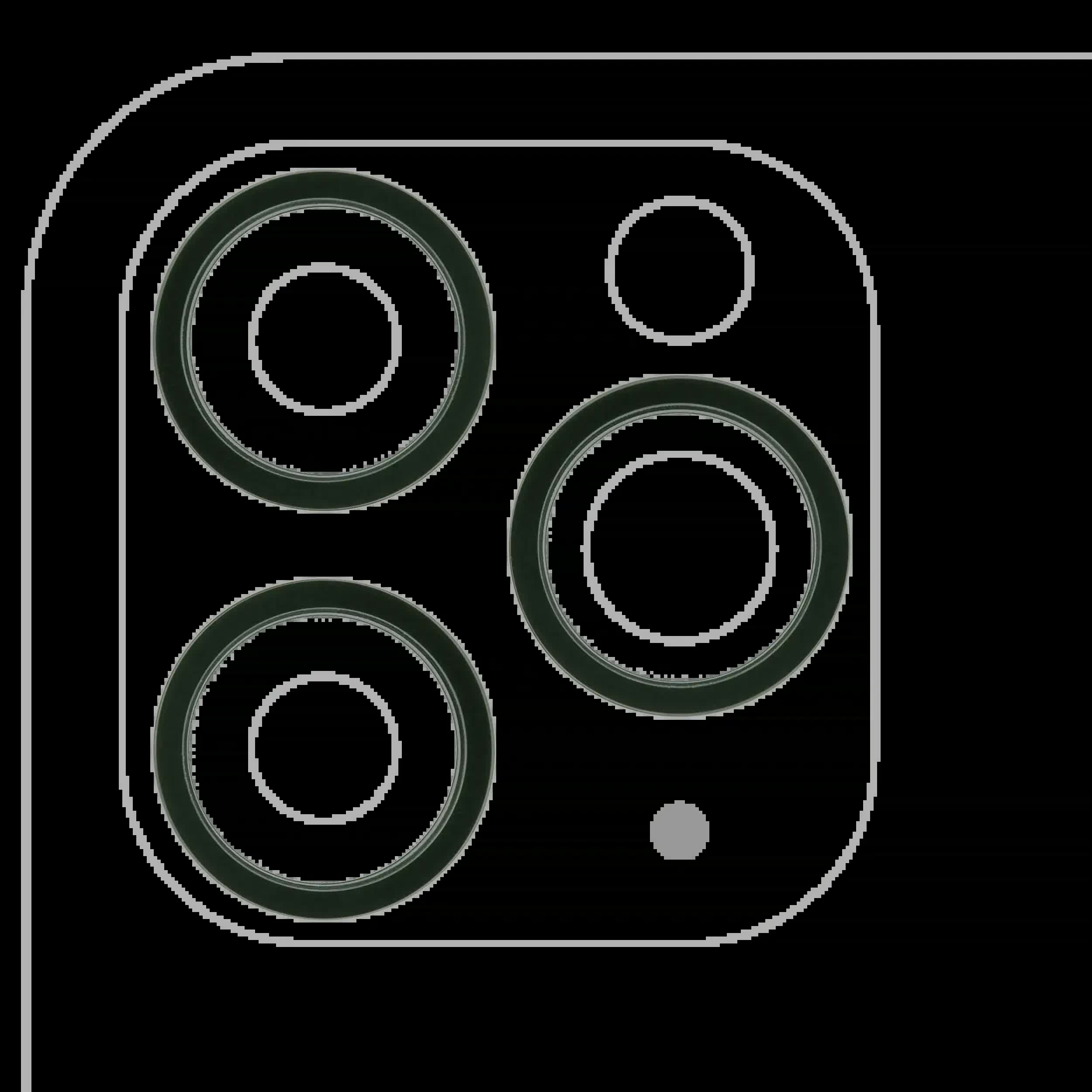 Rückkamera-Blendenring einzeln für iPhone 11 Pro / 11 Pro Max (Midnight Green) (3-teiliges Set) (10er-Pack)