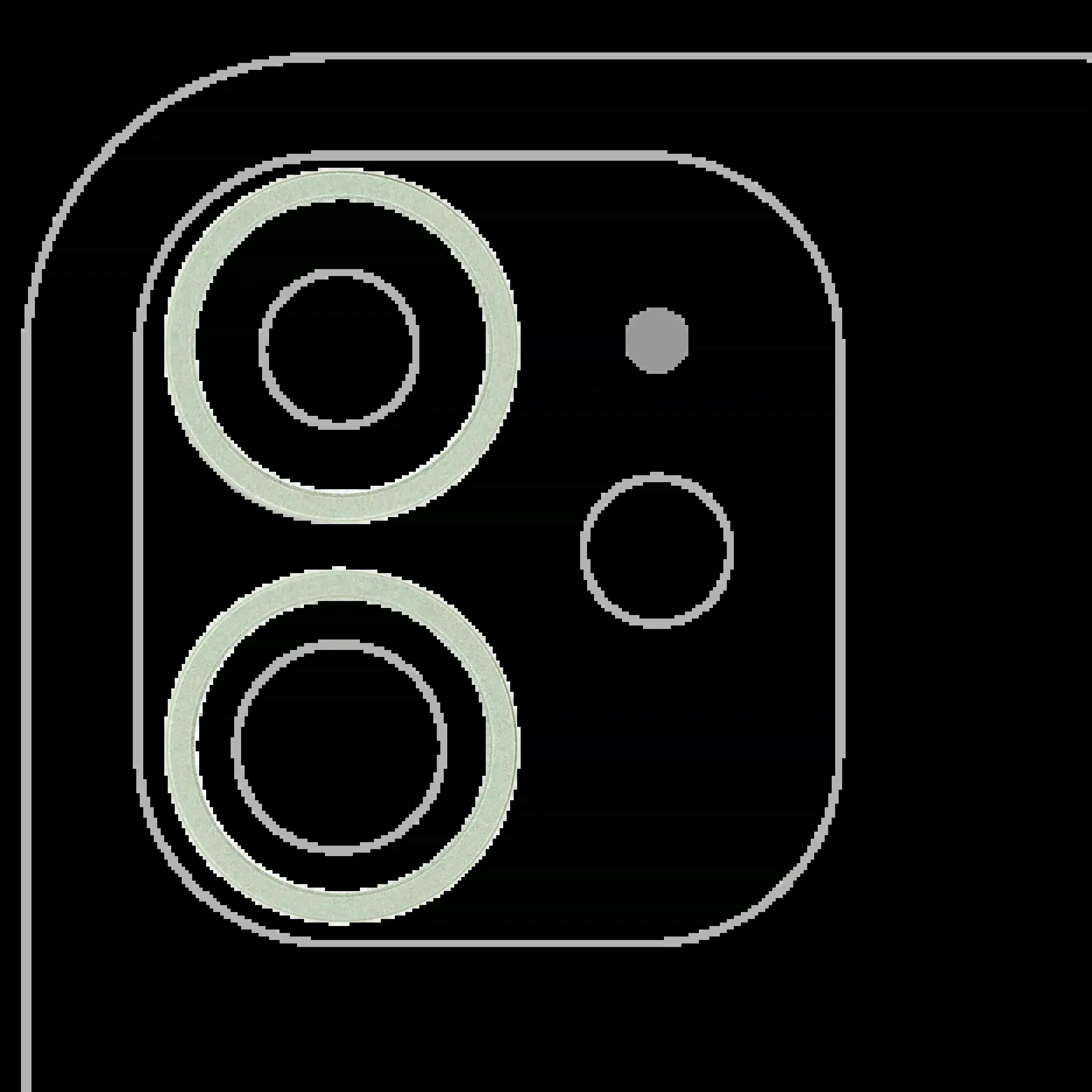 Rückkamera-Blendenring einzeln für iPhone 11 (Green (Grün)) (2-teiliges Set) (10er-Pack)