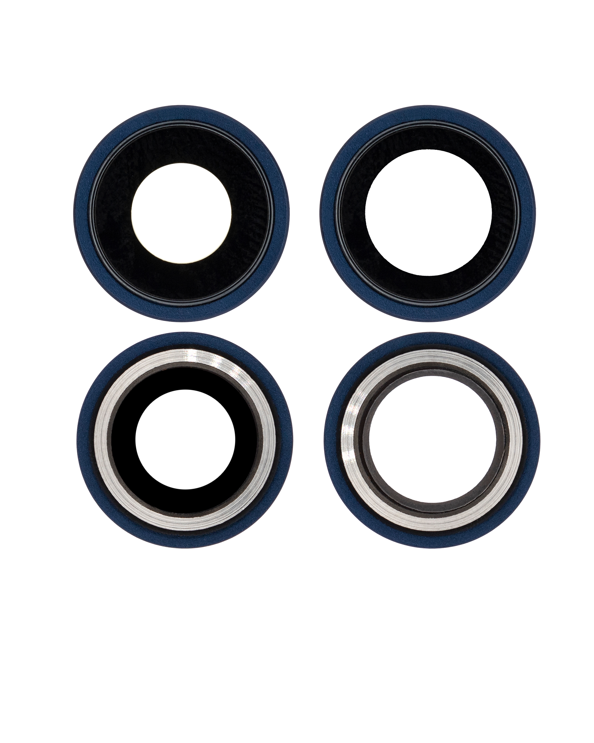 Rückkamera-Glas mit Halterung und Blende für iPhone 12 / 12 Mini (Aftermarket Plus) (Blue (Blau)) – Bild 2
