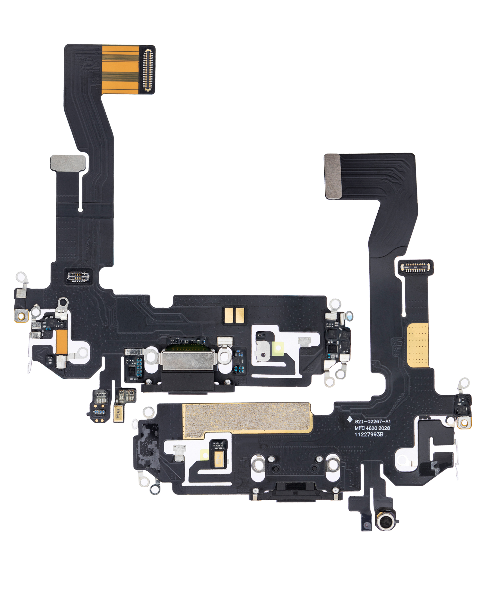 Ladebuchse Flexkabel für iPhone 12 / 12 Pro (Aftermarket Plus) (Graphite) – Bild 2