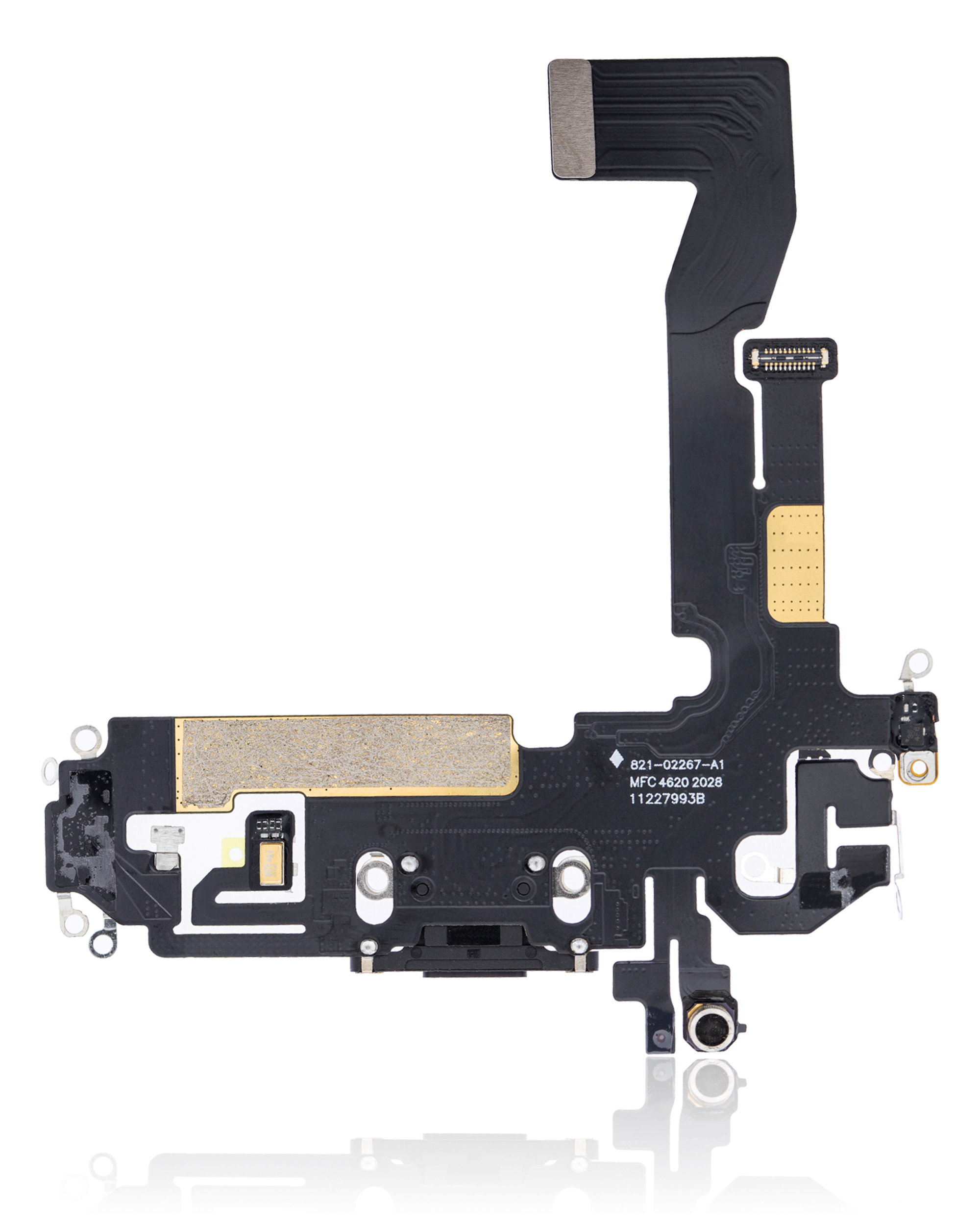 Ladebuchse Flexkabel für iPhone 12 / 12 Pro (Aftermarket Plus) (Graphite) – Bild 4