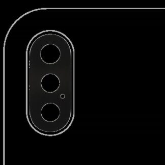 Rückkamera-Glas (nur Glas) mit Klebefolie für iPhone X (Real Sapphire) (Premium) (10er-Pack)