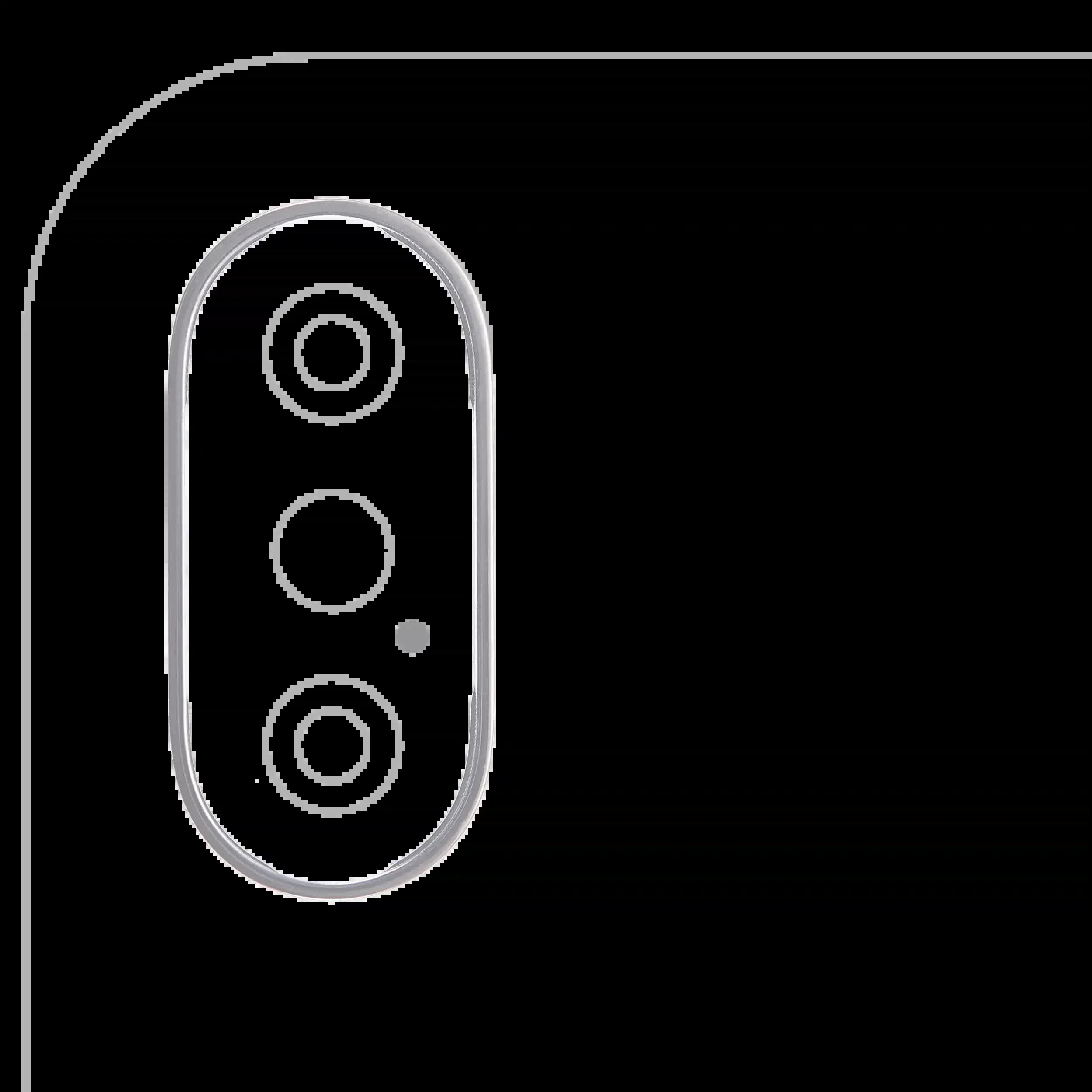 Rückkamera-Blendenring einzeln für iPhone X (Silver (Silber)) (10er-Pack)