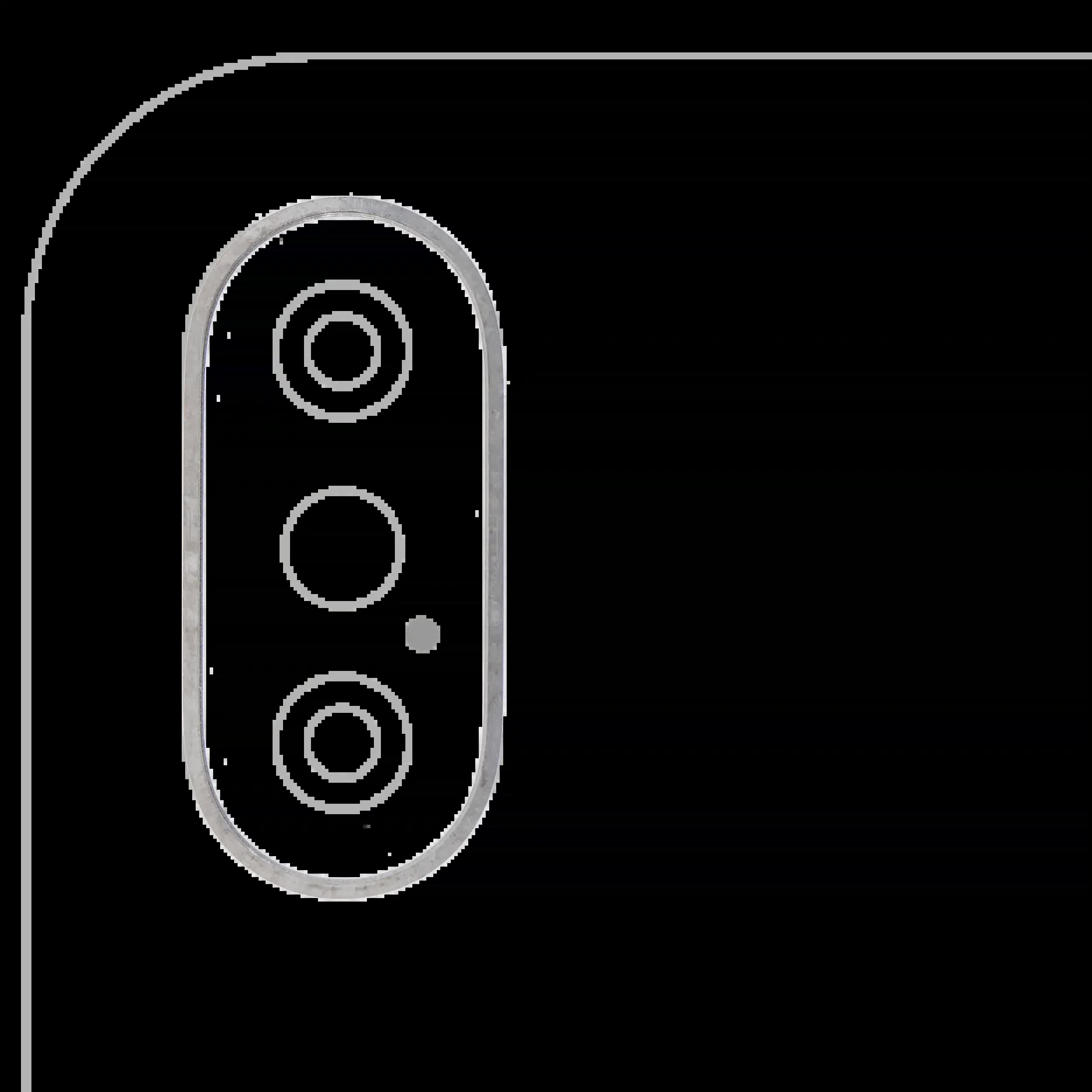 Rückkamera-Blendenring einzeln für iPhone XS / XS Max (Silver (Silber)) (10er-Pack)