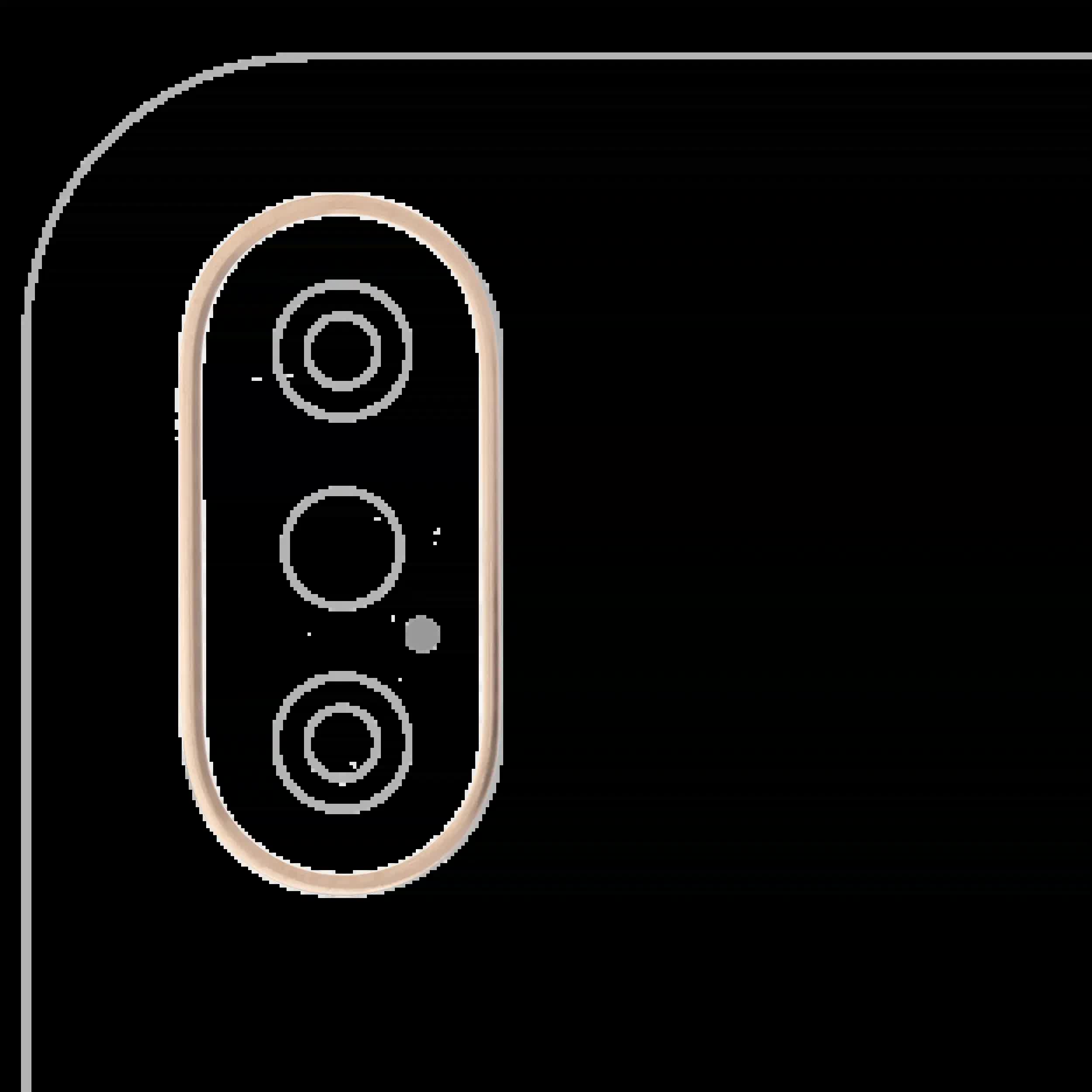Rückkamera-Blendenring einzeln für iPhone XS / XS Max (Gold) (10er-Pack)