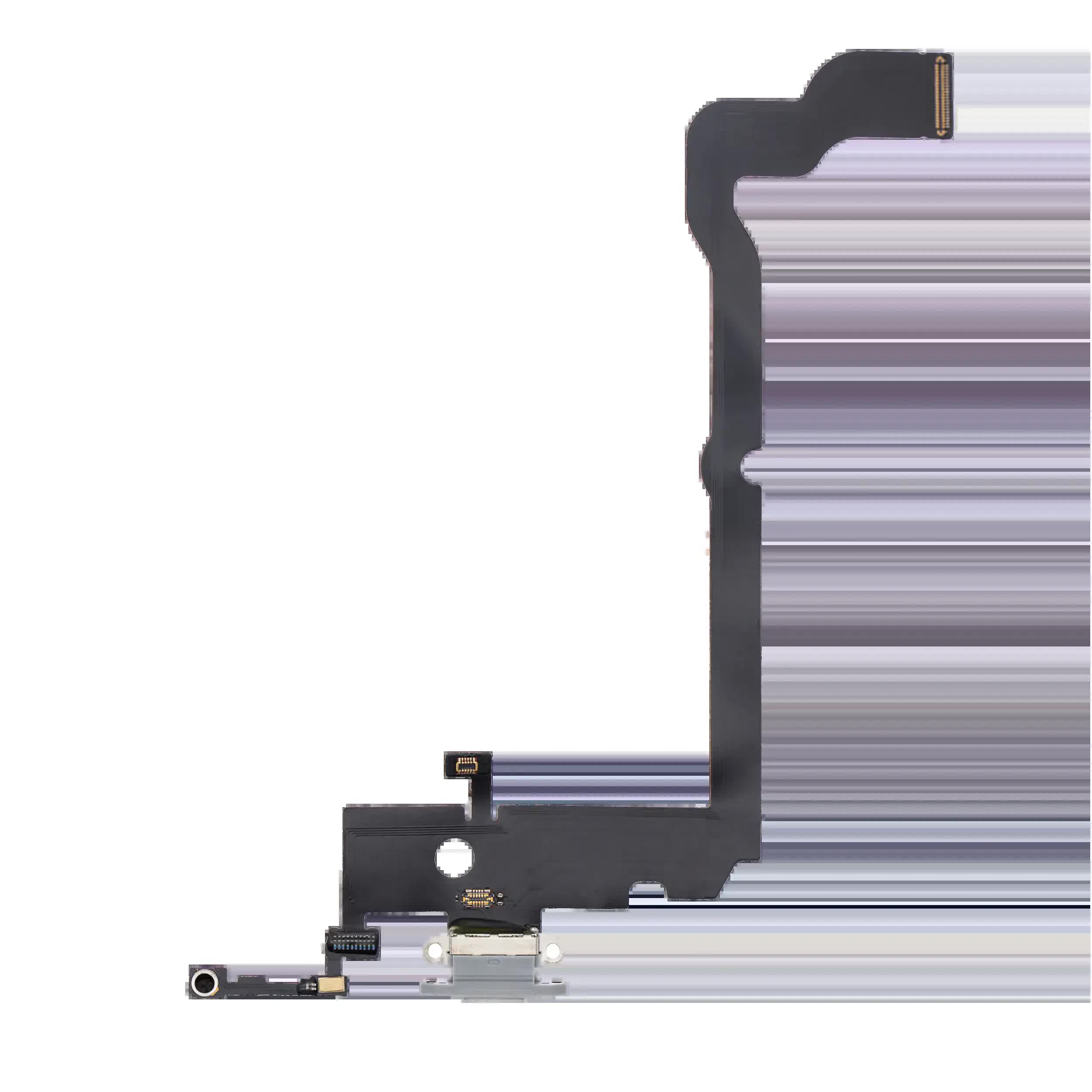 Ladebuchse Flexkabel für iPhone XS Max (Aftermarket) (Silver (Silber))