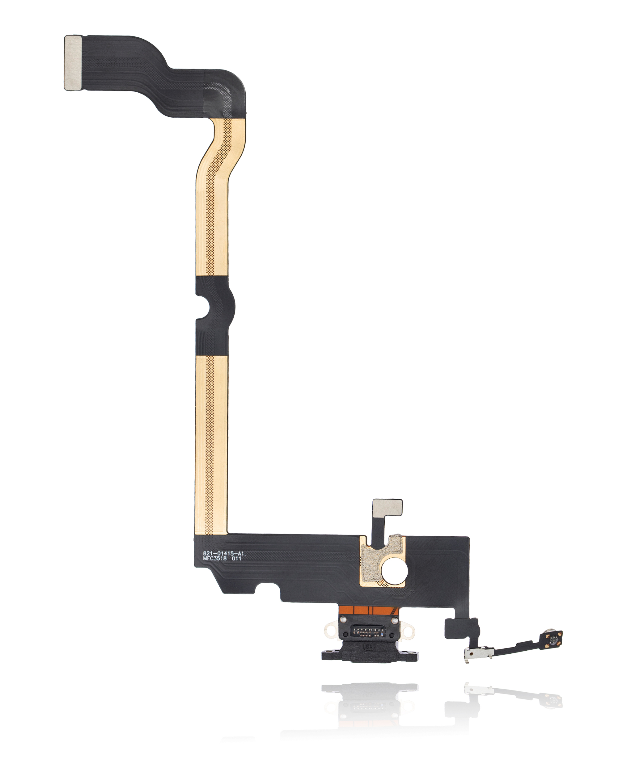 Ladebuchse Flexkabel für iPhone XS Max (Aftermarket) (Space Gray) – Bild 3