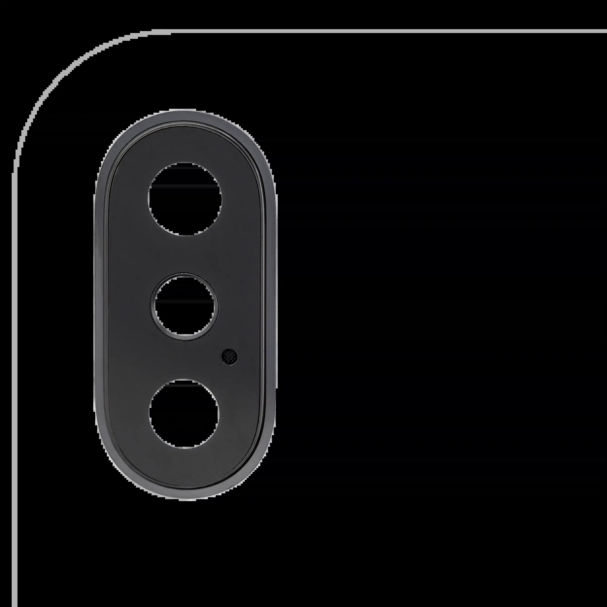Rückkamera-Glas mit Halterung und Blende für iPhone X (Real Sapphire) (Premium) (Space Gray)
