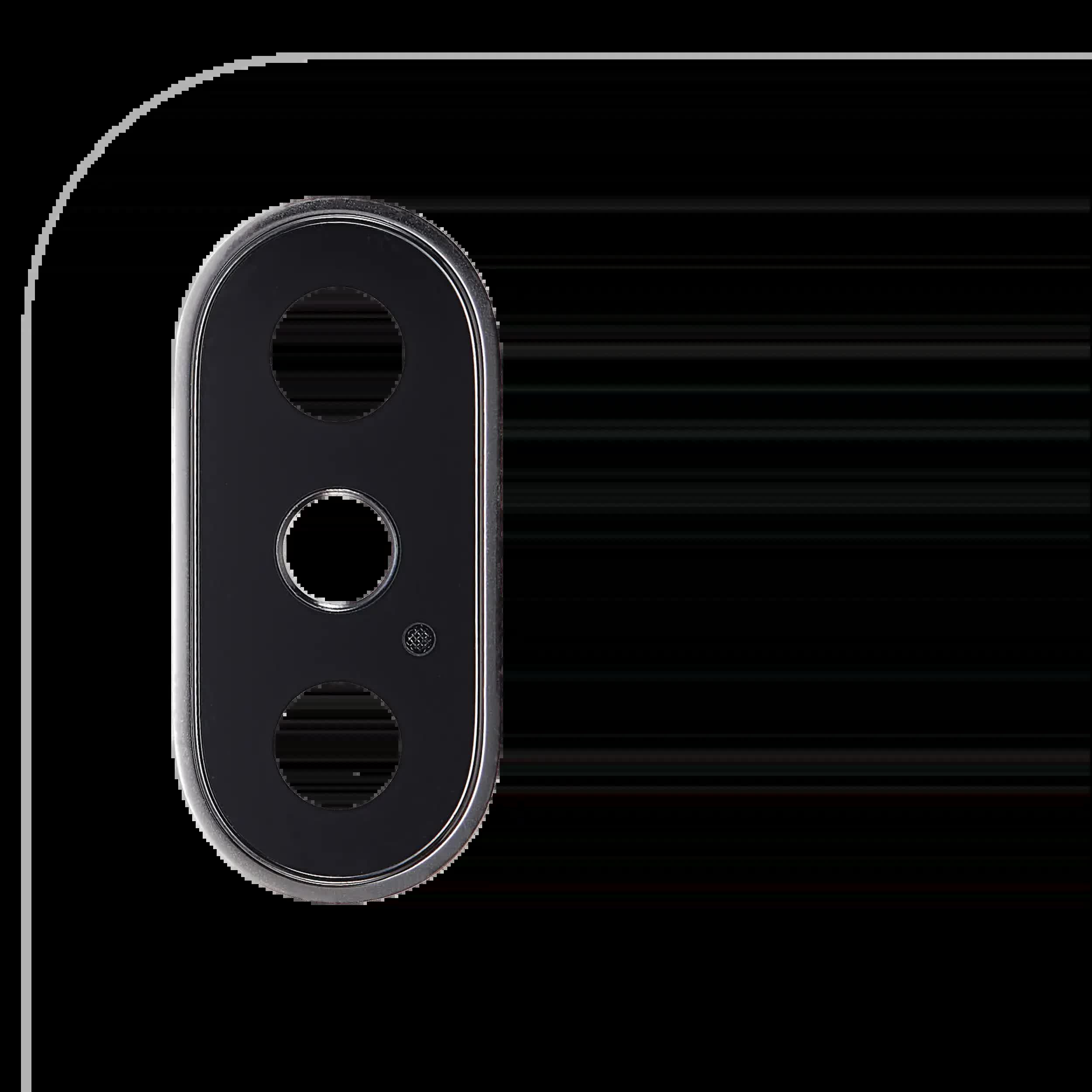 Rückkamera-Glas mit Halterung und Blende für iPhone X (Real Sapphire) (Premium) (Silver (Silber))