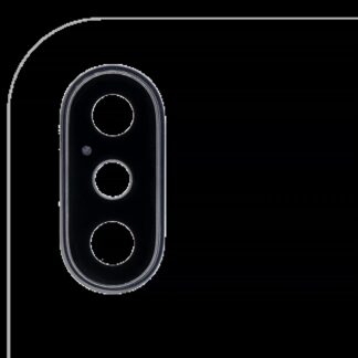 Rückkamera-Glas mit Halterung und Blende für iPhone XS / XS Max (Real Sapphire) (Premium) (Space Gray)