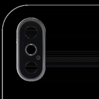 Rückkamera-Glas mit Halterung und Blende für iPhone XS / XS Max (Real Sapphire) (Premium) (Silver (Silber))