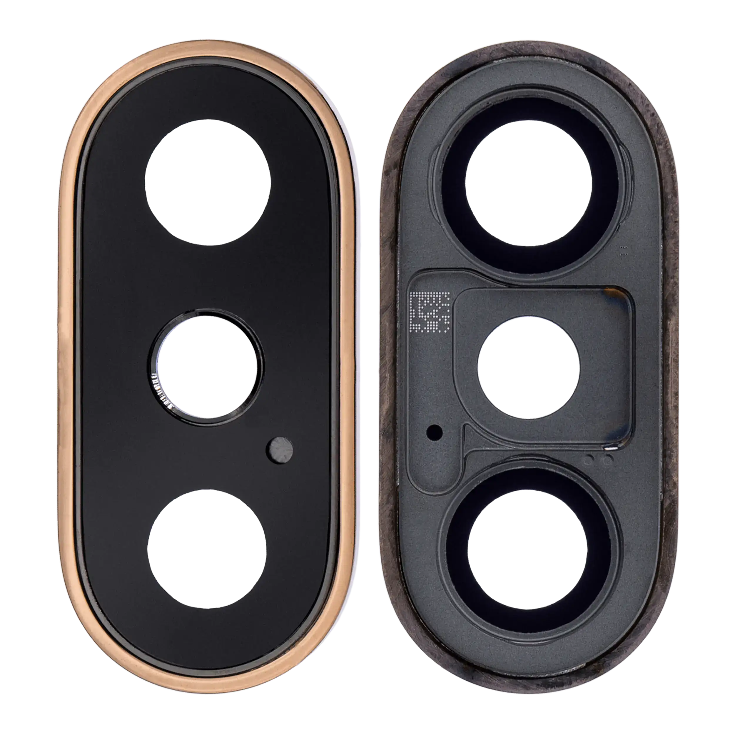 Rückkamera-Glas mit Halterung und Blende für iPhone XS / XS Max (Real Sapphire) (Premium) (Gold) – Bild 2