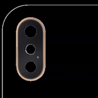 Rückkamera-Glas mit Halterung und Blende für iPhone XS / XS Max (Real Sapphire) (Premium) (Gold)