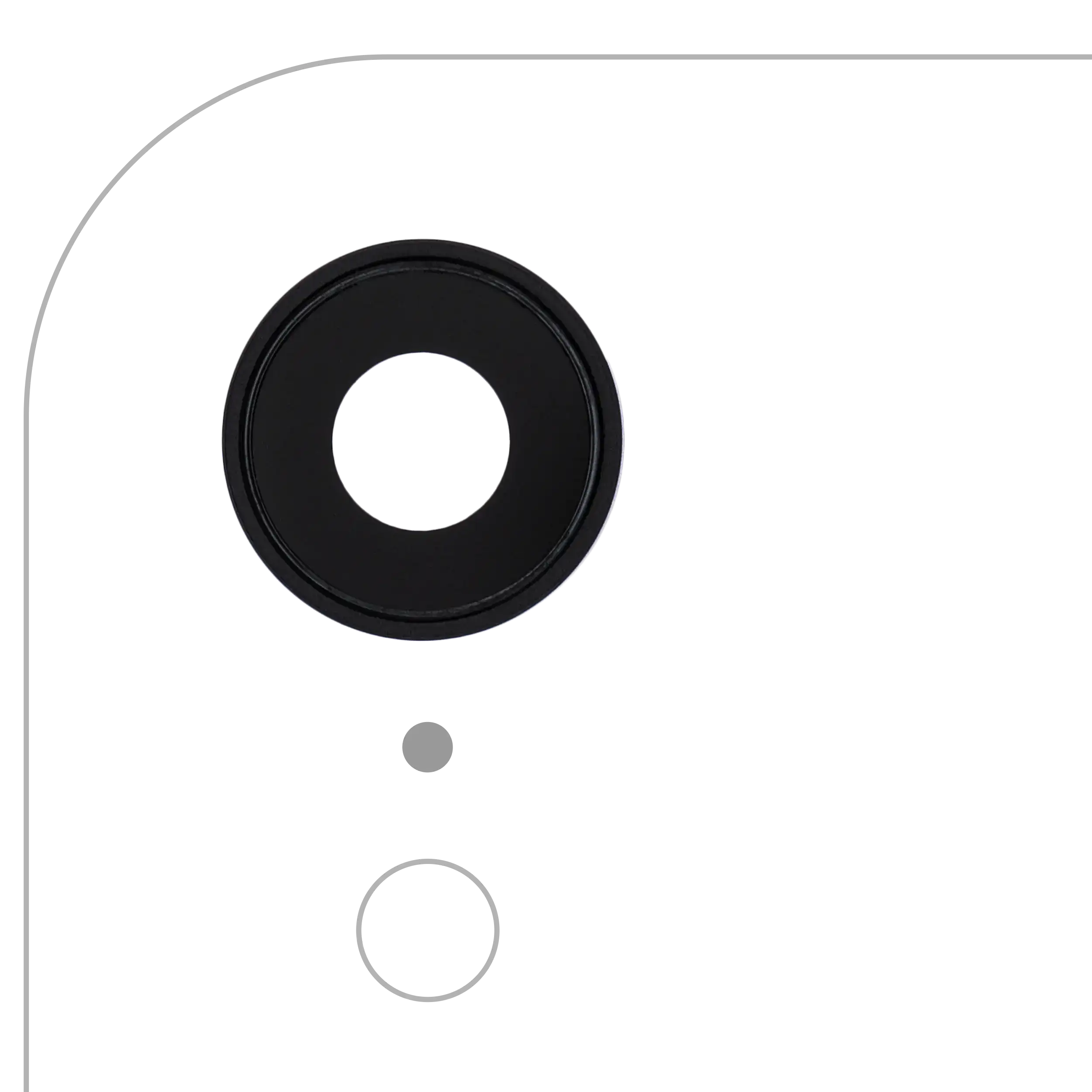 Rückkamera-Glas (nur Glas) mit Klebefolie für iPhone XR (Aftermarket Plus) (10er-Pack) – Bild 4