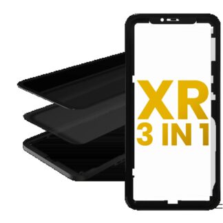 3 in 1 (Glas mit OCA vormontiert + Rahmen) für iPhone XR (OCA Master) (2er-Pack)