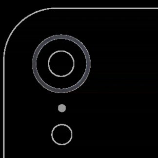 Rückkamera-Blendenring einzeln für iPhone XR (Black (Schwarz)) (10er-Pack)